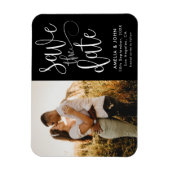 Moderne foto zwart-wit Save the Date Wedding Magneet (Verticaal)