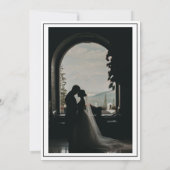 Moderne foto zwart-wit script kaart (Achterkant)