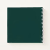 Moderne fotoArch Emerald Green Wedding Guest Book Notitieboek (Achterkant)