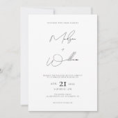 Moderne fotoArch QR Code Boho Wedding Kaart (Voorkant)