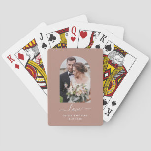 Moderne fotoArch   Terracotta Love Pokerkaarten