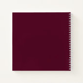 Moderne fotoarch Wedding Burgundy Spiral Guest Bo Notitieboek (Achterkant)