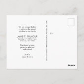 Moderne fotobaby Dank je Geboorteaankondiging Briefkaart (Achterkant)