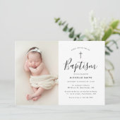 moderne fotobaptisme - uitnodiging (Staand voorkant)