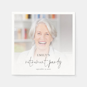 Moderne fotobedekte pensioenpartij Napkins Servet