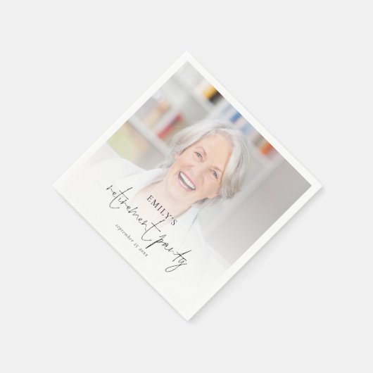 Moderne fotobedekte pensioenpartij Napkins Servet (Hoek)