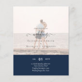 Moderne FOTOBEELD OVERLAY-TEXT Trouwbudget Flyer (Voorkant)