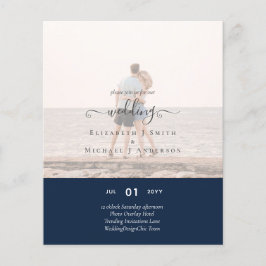 Moderne FOTOBEELD OVERLAY-TEXT Trouwbudget Flyer