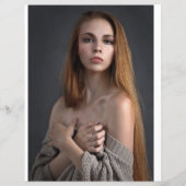 Moderne fotoblauwe 40e verjaardag | Uitnodiging (Achterkant)