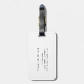 Moderne fotoboog bagagelabel (Achterkant verticaal)