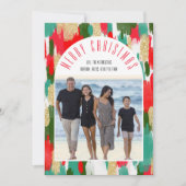 Moderne Fotoboog Bright Brushstroke Kerstmis Feestdagenkaart (Voorkant)