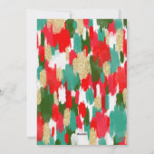 Moderne Fotoboog Bright Brushstroke Kerstmis Feestdagenkaart (Achterkant)