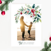 Moderne Fotoboogkrans Vrolijk Kerstfeest Feestdagenkaart