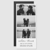 Moderne Fotobooth Strip bruiloft Bewaar de datum (Voorkant / Achterkant)