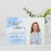 Moderne fotobruid is op cloud negen Vrijgezellenfe Kaart (Staand voorkant)