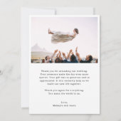 Moderne Fotobruiloft Bedanktkaart Bedankkaart (Achterkant)