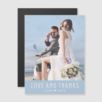 Moderne fotobruiloft Dank je