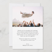 Moderne fotobruiloft Dank je Bedankkaart (Achterkant)