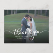 Moderne fotobruiloft Dank je Briefkaart (Voorkant)