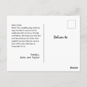Moderne fotobruiloft Dank je Briefkaart (Achterkant)