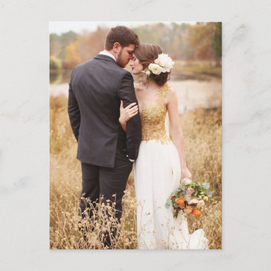 Moderne fotobruiloft Dank je Briefkaart (Voorkant)