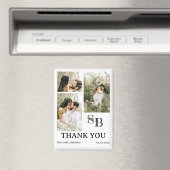 Moderne fotobruiloft Dank je Magneet (Insitu (Vaatwasser))