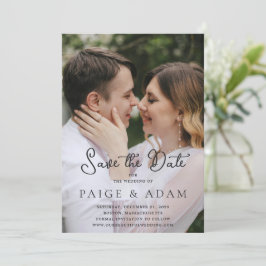 Moderne Fotobruiloft Editorial Save The Date