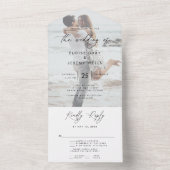 Moderne fotobruiloft in één uitnodiging (Binnen)