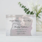 moderne fotobruiloft kaart (Staand voorkant)