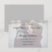 moderne fotobruiloft kaart (Voorkant / Achterkant)