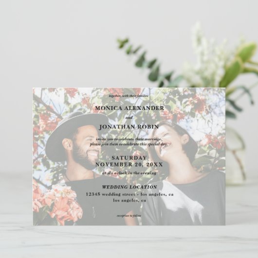 Moderne Fotobruiloft - Liggend formaat Kaart (Staand voorkant)