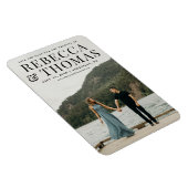 Moderne fotobruiloft met foto's op de datum magneet (Rechterzijde)