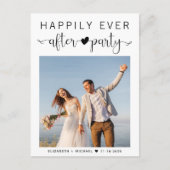 Moderne fotobruiloft na ontvangst van partij briefkaart (Voorkant)