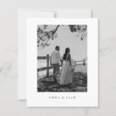 Moderne Fotobruiloft Save The Date met Budget Chic (Voorkant)