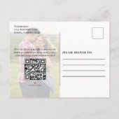 Moderne fotobruiloft sparen de datum aankondigingskaart (Achterkant)