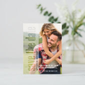 Moderne fotobruiloft sparen de datum aankondigingskaart (Staand voorkant)