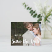 Moderne fotobruiloft sparen de datum save the date (Staand voorkant)