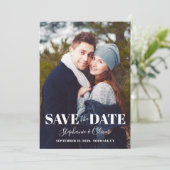 Moderne fotobruiloft sparen de datum save the date (Staand voorkant)