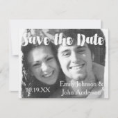 Moderne fotobruiloft sparen de datum save the date (Voorkant)