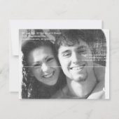 Moderne fotobruiloft sparen de datum save the date (Achterkant)