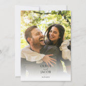 Moderne fotobruiloft sparen de datum save the date (Achterkant)