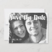 Moderne fotobruiloft sparen de datum save the date (Voorkant)