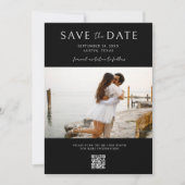 Moderne fotobruiloft sparen de datum save the date (Voorkant)