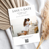 Moderne fotobruiloft sparen de datum save the date