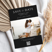 Moderne fotobruiloft sparen de datum save the date
