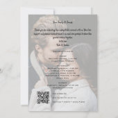 Moderne Fotobruiloft Verwelkomingsbrief Kaart (Achterkant)