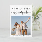 Moderne Fotobruiloftsreceptie Kaart (Staand voorkant)