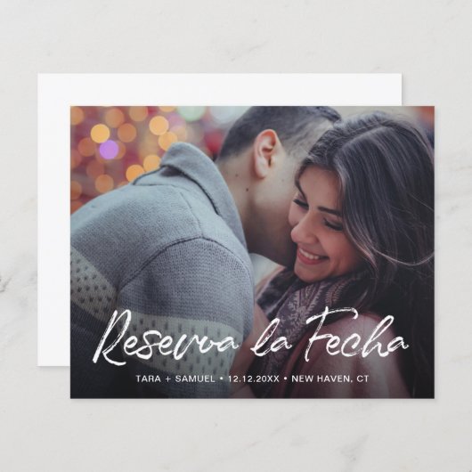 Moderne fotobudget Spaans sparen de datum (Voorkant / Achterkant)