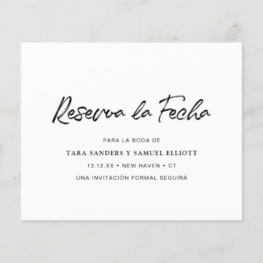 Moderne fotobudget Spaans sparen de datum (Achterkant)