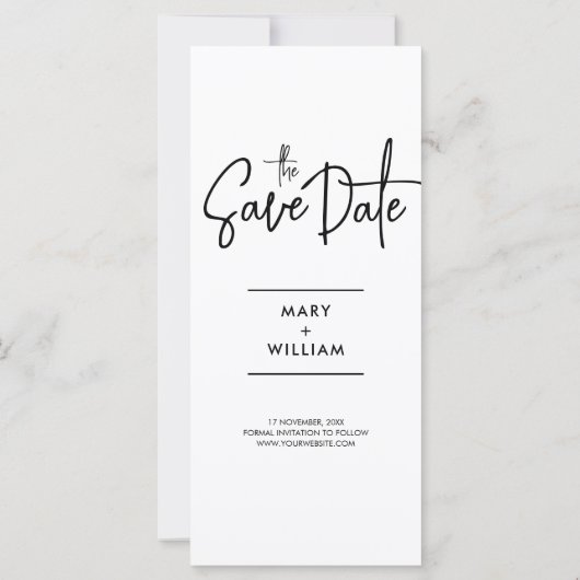 Moderne fotocabine bruiloft opslaan van de datum u (Achterkant)